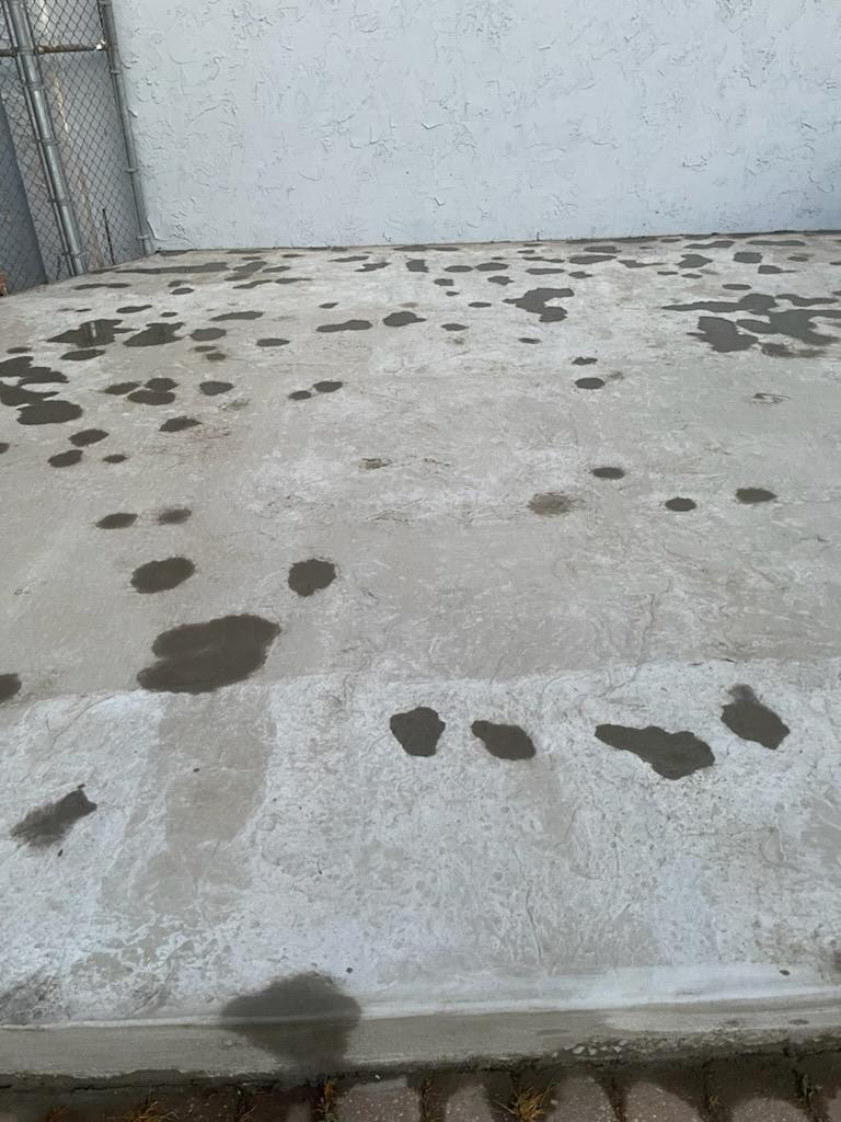 Stamped Concrete Patio — before