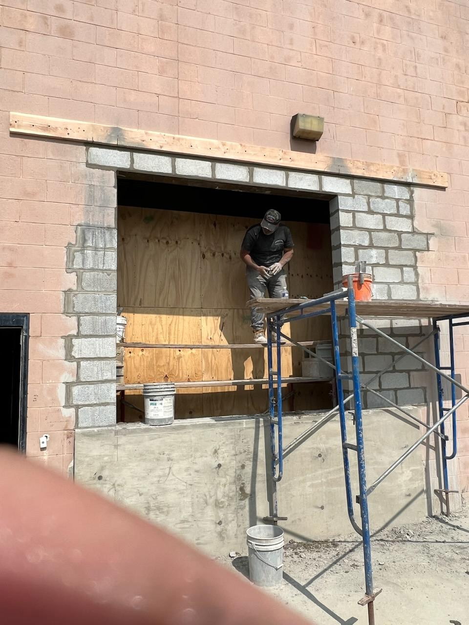 Commercial Door Cut Out and Block Infill